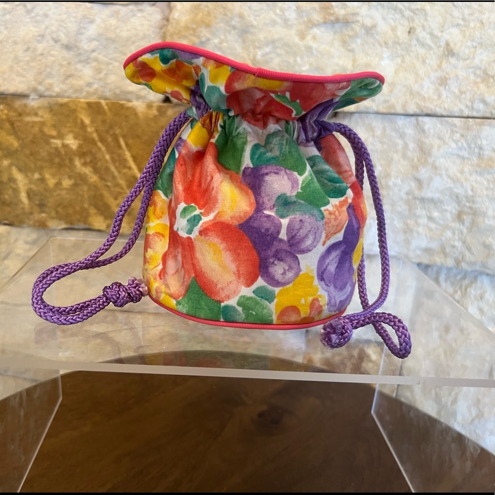 Oscar de la Renta Floral Bucket Bag